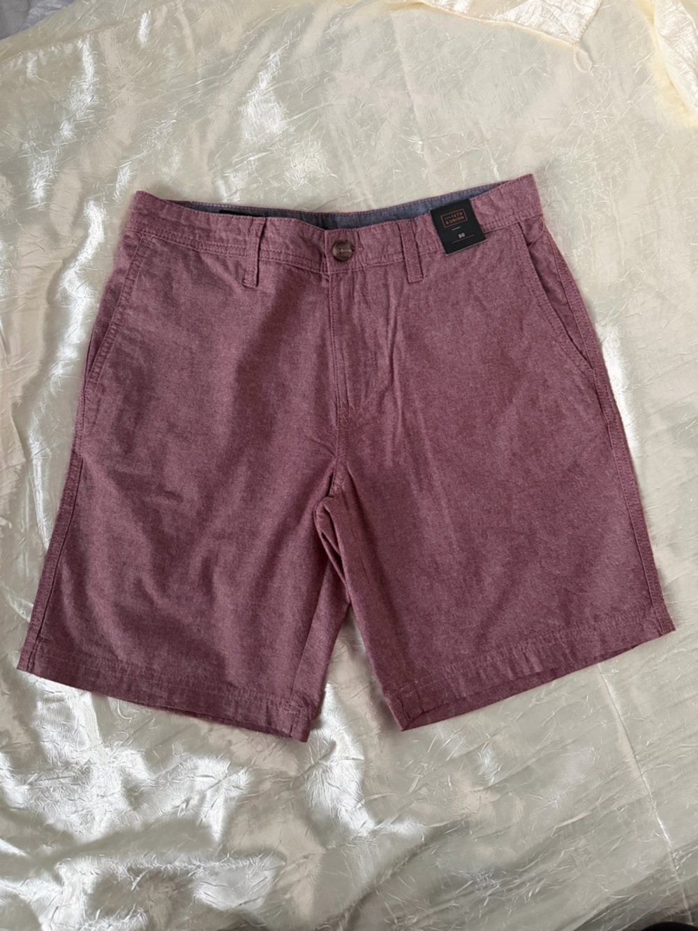14th & Union Men's Burgundy Flat Front Shorts